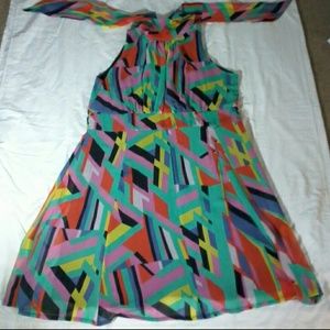 ILE MULTI COLOR SLEEVELESS DRESS SIZE 16